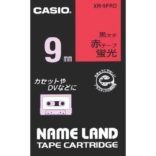 トラスコ中山 カシオ ネームランド用蛍光赤色テープに黒文字9mm(ご注文単位 1個)【直送品】