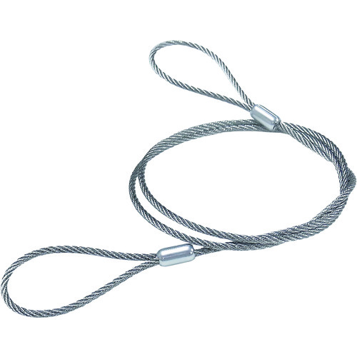 トラスコ中山 ニッサチェイン ステンレスカットワイヤー アルミカシメ 2.0X1020mm (1本=1PK)(ご注文単位 1本)【直送品】