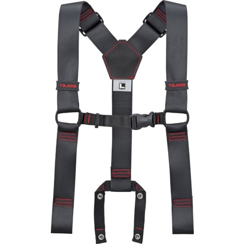 トラスコ中山 タジマ サスペンダー 黒 Lサイズ(ご注文単位 1本)【直送品】