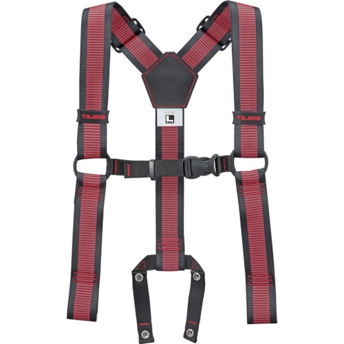 トラスコ中山 タジマ サスペンダーリミテッド ライン赤 Lサイズ(ご注文単位 1本)【直送品】