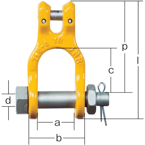 トラスコ中山 象印 クビレスシャックル 1.6t (YR-07)(ご注文単位 1個)【直送品】