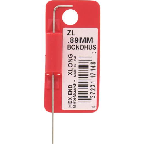 トラスコ中山 ボンダス 六角L-レンチ エクストラロング 0.89mm(ご注文単位 1本)【直送品】
