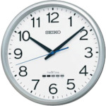 トラスコ中山 SEIKO 電波掛時計 セイコーネクスタイム ZS254S 銀色メタリック 直径310mm(ご注文単位 1個)【直送品】