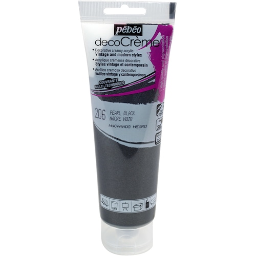 トラスコ中山 ペベオ デコクリーム 120ml パール色 ブラック 555-9447 (ご注文単位1本) 【直送品】