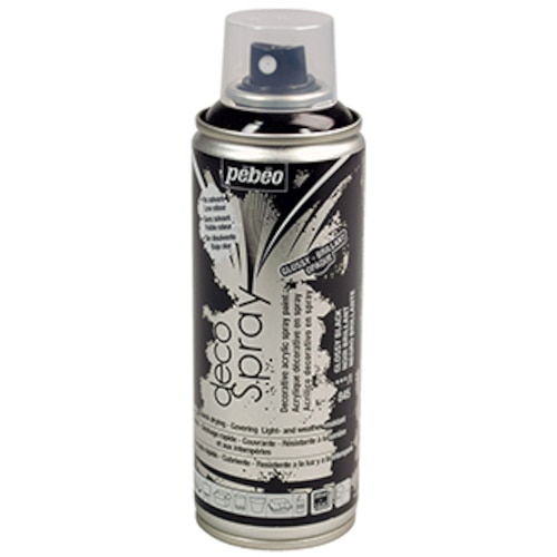 トラスコ中山 ペベオ デコスプレー200ml グロス色 グロスブラック 538-2806 (ご注文単位1本) 【直送品】