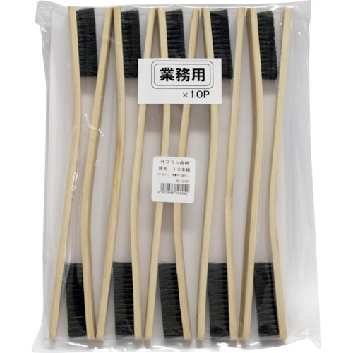 トラスコ中山 KOWA 竹ブラシ曲柄 (10本入) 168-5328 (ご注文単位1パック) 【直送品】
