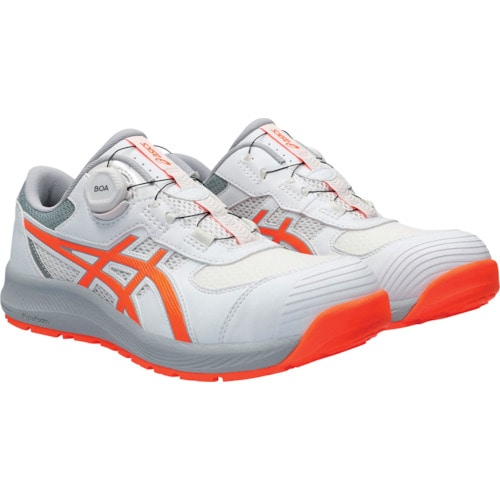 トラスコ中山 アシックス ウィンジョブ CP219 BOA ホワイト/ショッキングオレンジ 26.0cm 621-9734 (ご注文単位1足) 【直送品】