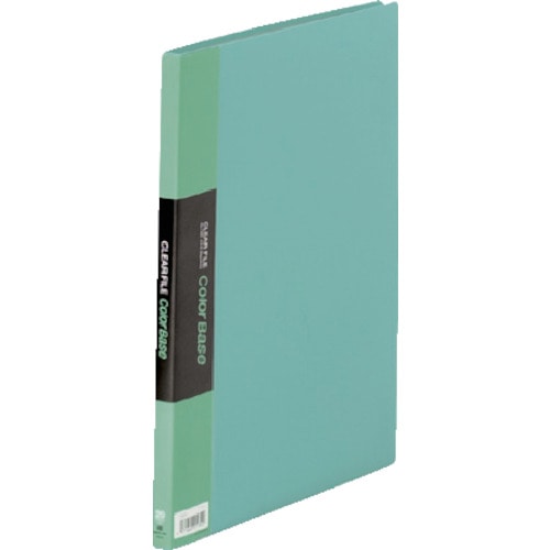 トラスコ中山 キングジム クリア-ファイルカラ-ベ-ス(S型) 緑 129-5899 (ご注文単位1冊) 【直送品】