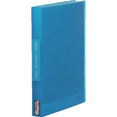 トラスコ中山 キングジム シンプリ-ズクリア-F(透明)60P 青 128-9614 (ご注文単位1冊) 【直送品】