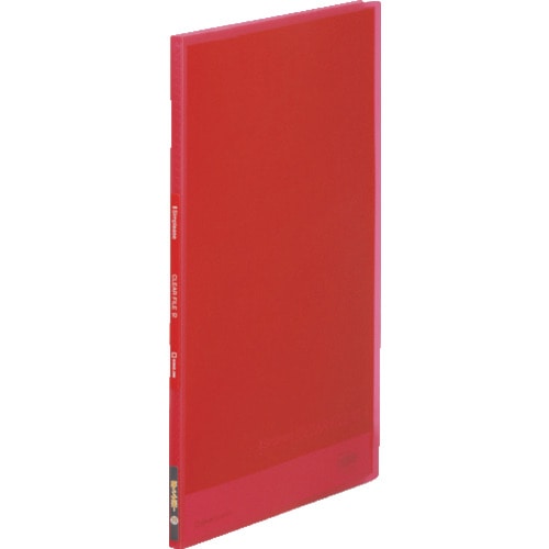 トラスコ中山 キングジム シンプリ-ズクリア-F(透明)10P 赤 128-8039 (ご注文単位1冊) 【直送品】