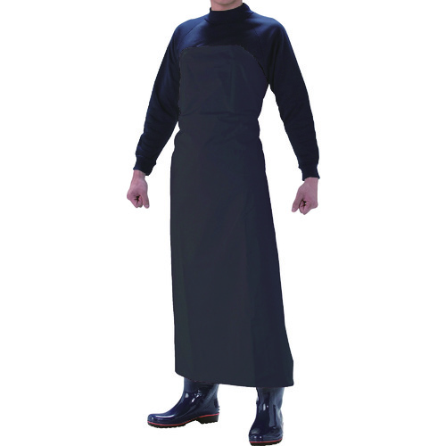 トラスコ中山 カジメイク 1902 ジャスト胸付前掛 紺 L 152-2469 (ご注文単位1枚) 【直送品】