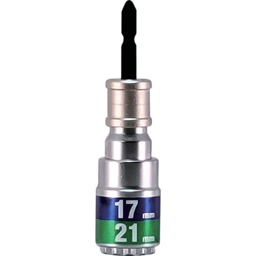 トラスコ中山 MUSTTOOL 軸交換式落下防止ダブルソケット12角 差込6.35x対辺17/21mm×全長110mm RBS1721O-12K 644-2728 (ご注文単位1個) 【直送品】