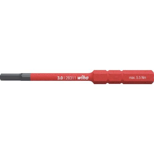 トラスコ中山 wiha 絶縁スリムバリオ 差替式ビット 六角 対辺6.0mm 829-0352 (ご注文単位1本) 【直送品】