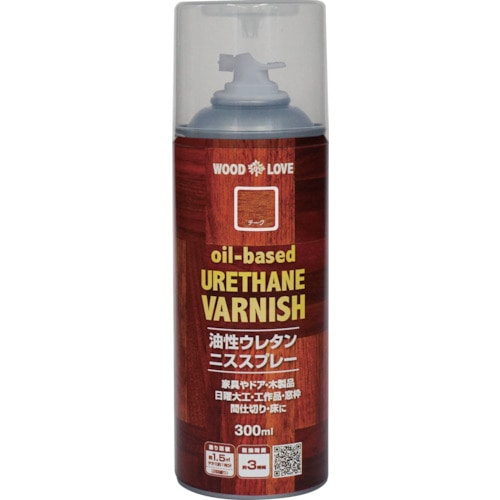 トラスコ中山 ニッぺ 油性ウレタンニススプレー 300ml チーク 300T002-300 859-8465 (ご注文単位1本) 【直送品】
