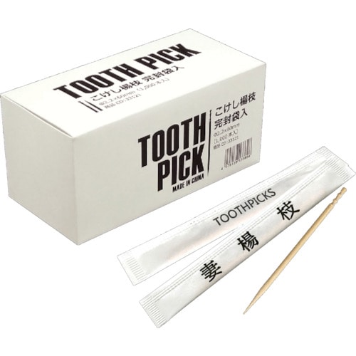 トラスコ中山 大黒 FMこけし楊枝 完封袋入 Φ2.2×60mm 236-3433 (ご注文単位1箱) 【直送品】