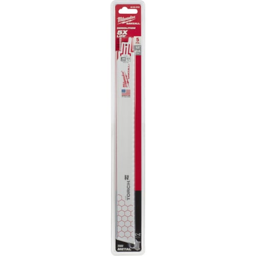 トラスコ中山 ミルウォーキー TORCH金工用レシプロソーブレード 24TPI 305mm(5本パック) 565-7208 (ご注文単位1個) 【直送品】