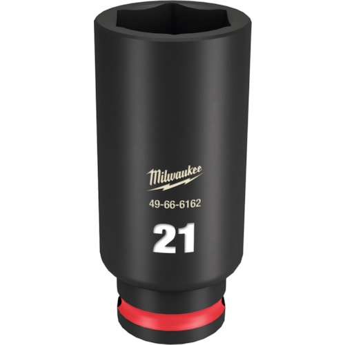 トラスコ中山 ミルウォーキー SHOCKWAVE IMPACT DUTY ディープインパクトソケット 3/8インチ(9.5mm)角 21mm 567-1194 (ご注文単位1個) 【直送品】
