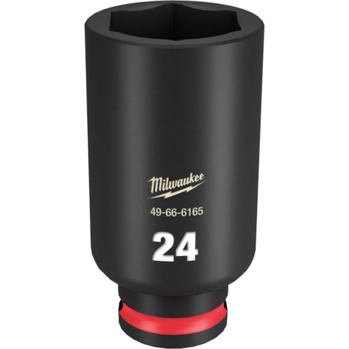 トラスコ中山 ミルウォーキー SHOCKWAVE IMPACT DUTY ディープインパクトソケット 3/8インチ(9.5mm)角 24mm 567-1206 (ご注文単位1個) 【直送品】