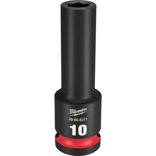 トラスコ中山 ミルウォーキー SHOCKWAVE IMPACT DUTY ディープインパクトソケット 1／2インチ（12.7mm）角 10mm 567-1237  (ご注文単位1個) 【直送品】