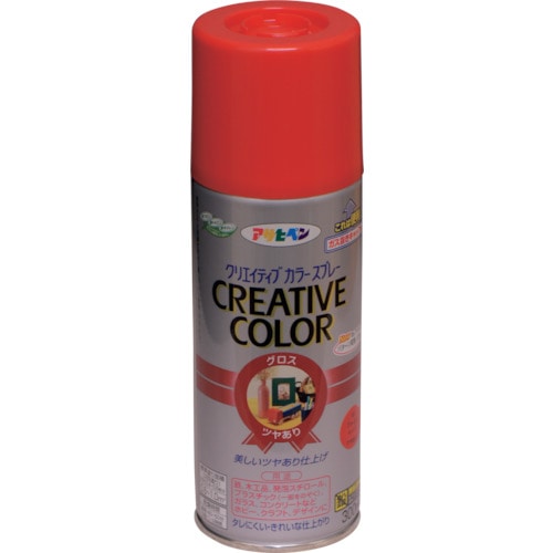 トラスコ中山 アサヒペン クリエイティブカラースプレー 300ML 62ファインレッド 124-4125 (ご注文単位1本) 【直送品】