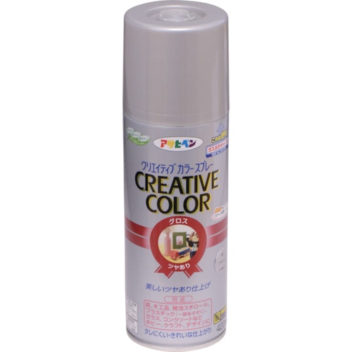 トラスコ中山 アサヒペン クリエイティブカラースプレー 420ML 90シルバー 124-7248 (ご注文単位1本) 【直送品】