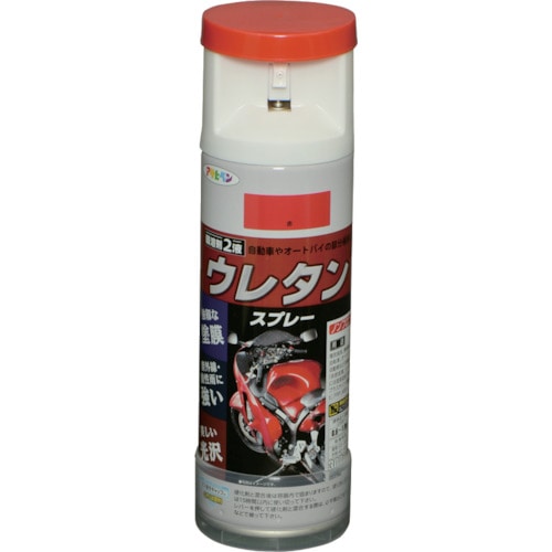 トラスコ中山 アサヒペン 弱溶剤型2液ウレタンスプレー 300ML 赤 824-9180 (ご注文単位1缶) 【直送品】