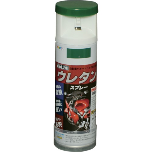 トラスコ中山 アサヒペン 弱溶剤型2液ウレタンスプレー 300ML 緑 824-9181 (ご注文単位1缶) 【直送品】