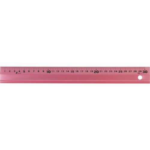 トラスコ中山 シンワ アルミ直尺 アル助30cm ペールピンク 816-3926  (ご注文単位1本) 【直送品】