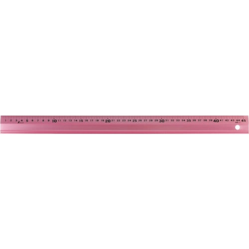 トラスコ中山 シンワ アルミ直尺 アル助45cm ペールピンク 816-3929  (ご注文単位1本) 【直送品】