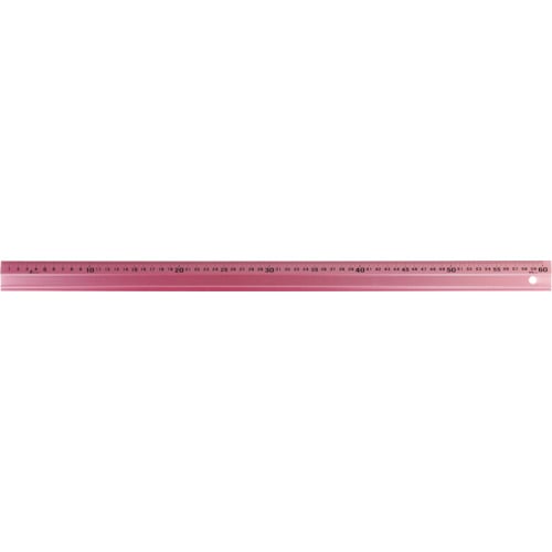 トラスコ中山 シンワ アルミ直尺 アル助60cm ペールピンク 816-3932  (ご注文単位1本) 【直送品】
