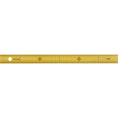 トラスコ中山 シンワ 竹製ものさし 30cm 上下段1mmピッチ ハトメ付 162-9060  (ご注文単位1本) 【直送品】