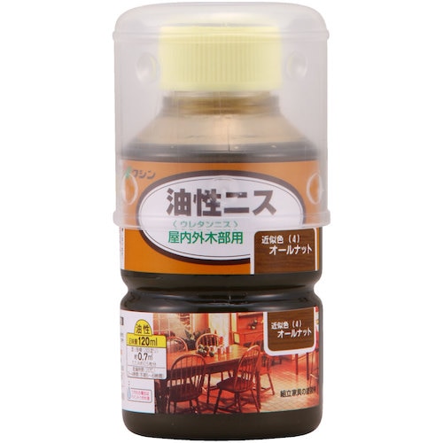 トラスコ中山 和信ペイント 油性ニス オールナット 120ml 531-6604 (ご注文単位1本) 【直送品】