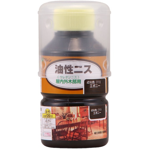 トラスコ中山 和信ペイント 油性ニス エボニー 120ml 531-6597 (ご注文単位1本) 【直送品】