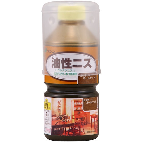 トラスコ中山 和信ペイント 油性ニス オールナット 270ml 531-6623 (ご注文単位1本) 【直送品】