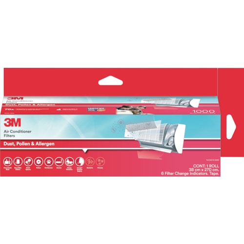 トラスコ中山 3M エアコン用空気清浄フィルター ハイグレード ロールタイプ (ほこり、花粉、アレルゲン用) 603-3629 (ご注文単位1箱) 【直送品】