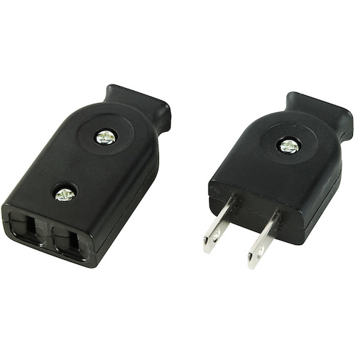 トラスコ中山 ELPA 平型コネクター 125V 15A ブラック 562-5685 (ご注文単位1袋) 【直送品】