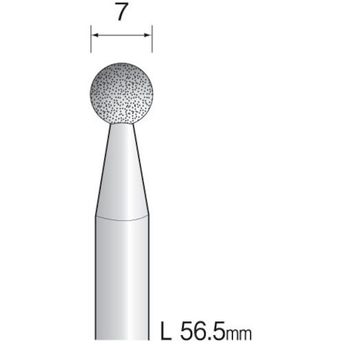 トラスコ中山 ミニモ 電着ダイヤモンドバー#120 Φ7 852-7709 (ご注文単位1本) 【直送品】
