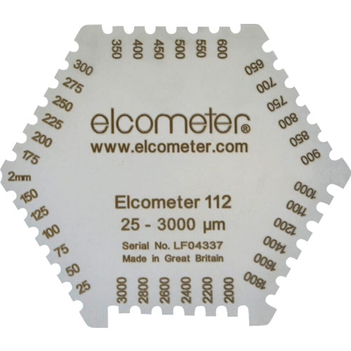 トラスコ中山 elcometer 六角形ウェットフィルム膜厚計 107-1213 (ご注文単位1枚) 【直送品】