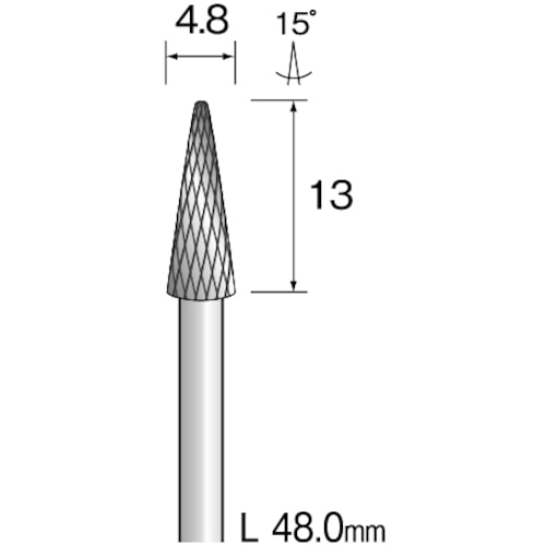 トラスコ中山 ミニモ 超硬カッター クロスカット Φ4.8 軸径3.0mm 852-7322 (ご注文単位1本) 【直送品】