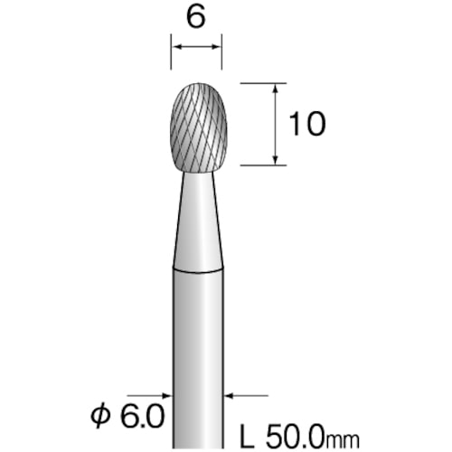 トラスコ中山 ミニモ 超硬カッター クロスカット Φ6 軸径6.0mm 852-7431 (ご注文単位1本) 【直送品】