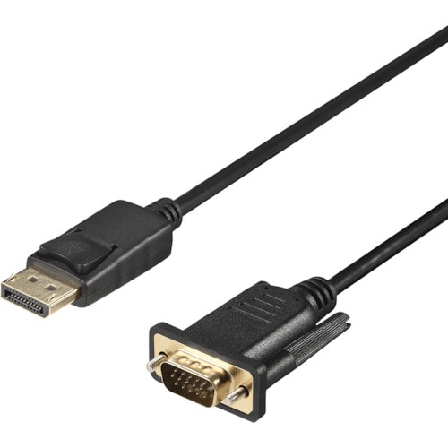 トラスコ中山 バッファロー DP-VGA 変換ケーブル 1m ブラック 457-7746 (ご注文単位1個) 【直送品】