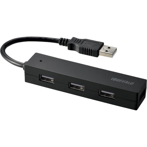トラスコ中山 バッファロー USB2.0ハブ 4ポートタイプ 簡易パッケージモデル ブラック 428-4205 (ご注文単位1個) 【直送品】