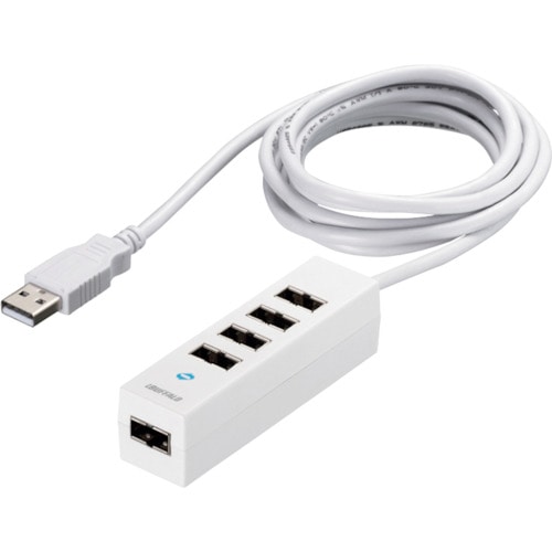 トラスコ中山 バッファロー どっちもUSBハブ どっちもUSBポート採用USB2.0ハブ 5ポートタイプ ホワイト 428-5827 (ご注文単位1個) 【直送品】