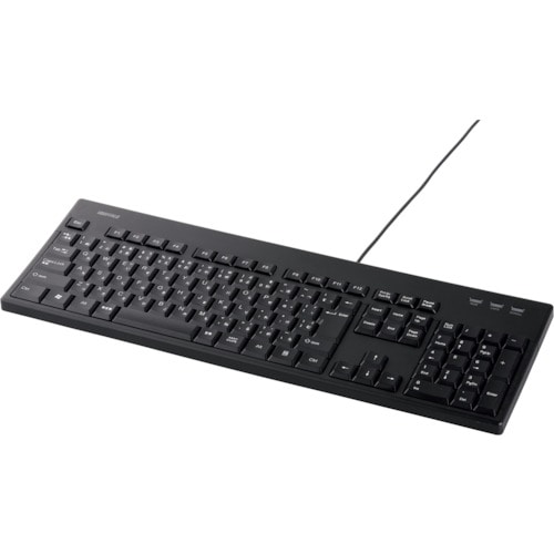 トラスコ中山 バッファロー USB接続 有線スタンダードキーボード 丸洗い対応モデル ブラック 428-5800 (ご注文単位1個) 【直送品】