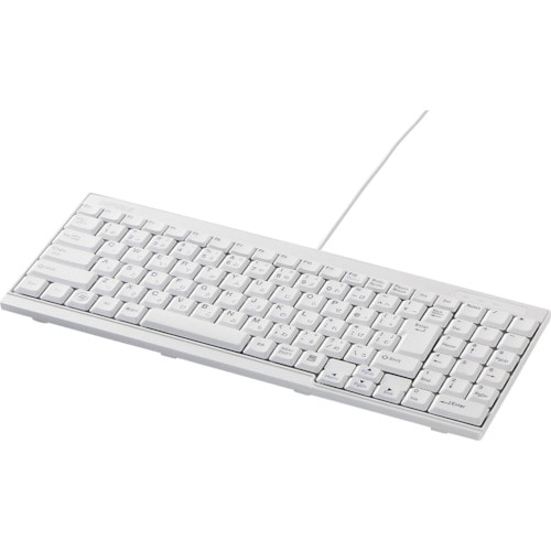 トラスコ中山 バッファロー USB接続 有線スリムキーボード ホワイト 428-5779 (ご注文単位1個) 【直送品】