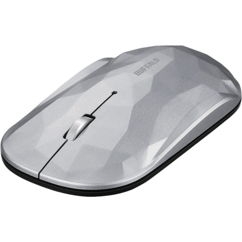 トラスコ中山 バッファロー 薄型 3ボタン Bluetooth BlueLEDマウス ジオメトリー シルバー 457-6220 (ご注文単位1個) 【直送品】