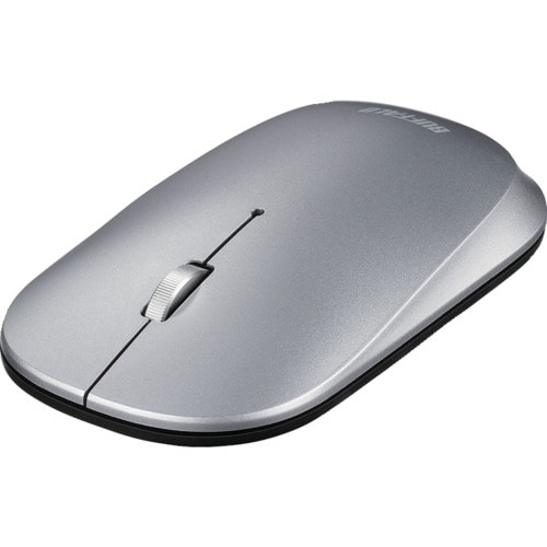 トラスコ中山 バッファロー 薄型 3ボタン Bluetooth BlueLEDマウス ノーマル シルバー 457-6194 (ご注文単位1個) 【直送品】