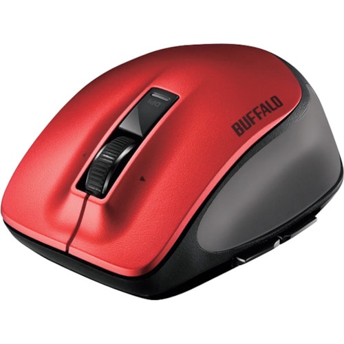 トラスコ中山 バッファロー Bluetooth BlueLED プレミアムフィットマウス Mサイズ レッド 417-0672 (ご注文単位1個) 【直送品】