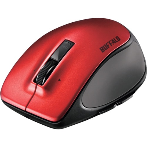 トラスコ中山 バッファロー Bluetooth BlueLED プレミアムフィットマウス Sサイズ レッド 417-0627 (ご注文単位1個) 【直送品】