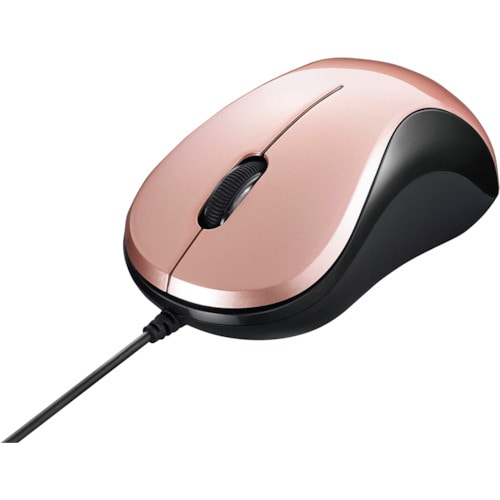 トラスコ中山 バッファロー 有線 BlueLED光学式マウス 静音/3ボタン ベージュピンク 362-8346 (ご注文単位1個) 【直送品】